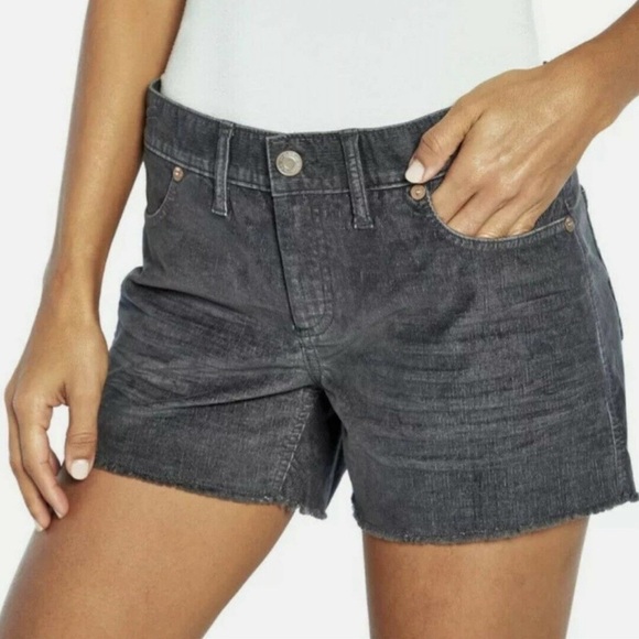 GAP Pants - Gap Distressed Frayed Hem Corduroy Shorts Grey Size 14
